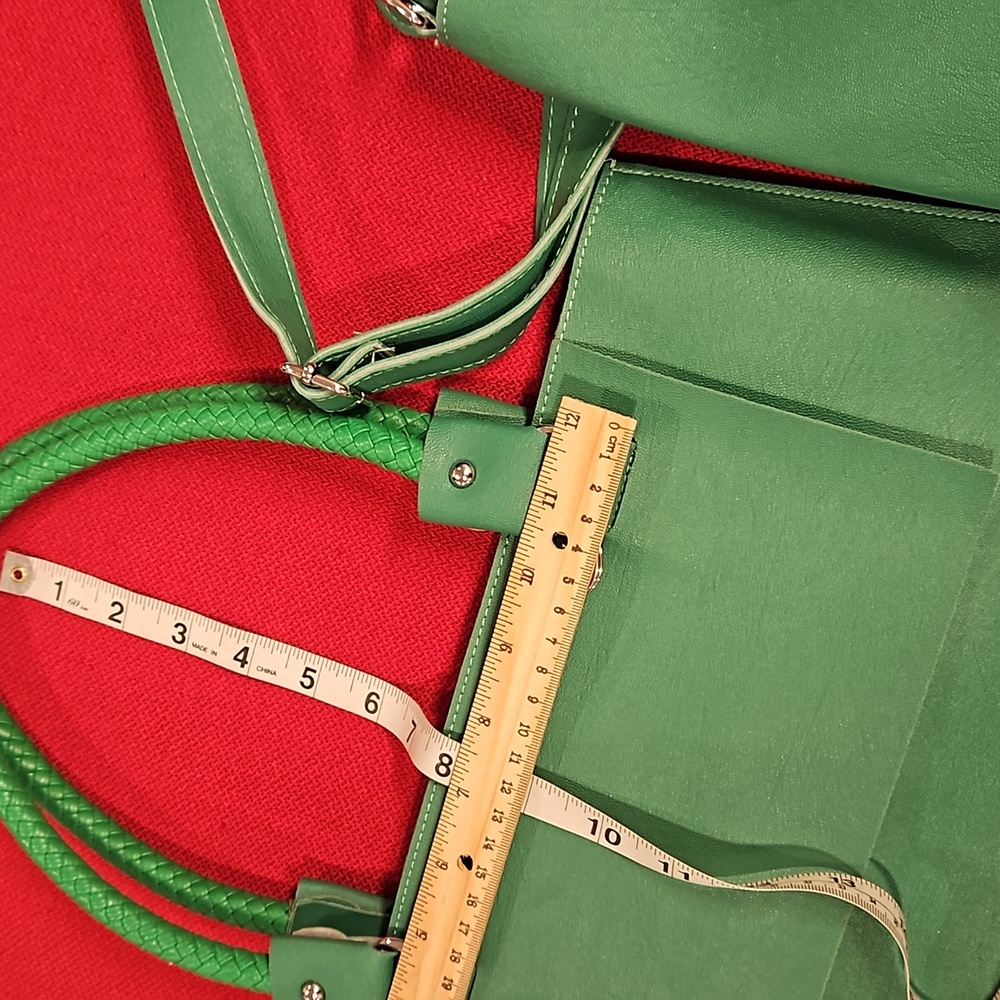 OUKU Green 2 bags in one handbag clutch adjustable shoulder bag see photos - Picture 8 of 13